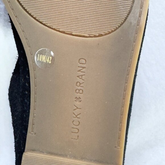LUCKY BRAND Women's Black Suede Perforated Slip-On Loafers Casual Flats Size 10M - Picture 9 of 12